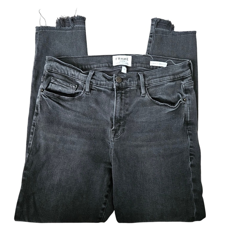 Frame Le Skinny De Jeanne Distressed Sz 31